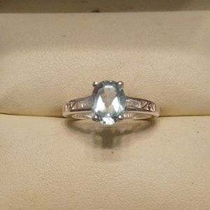 1ctw Genuine Sky Blue Topaz 925 Sterling